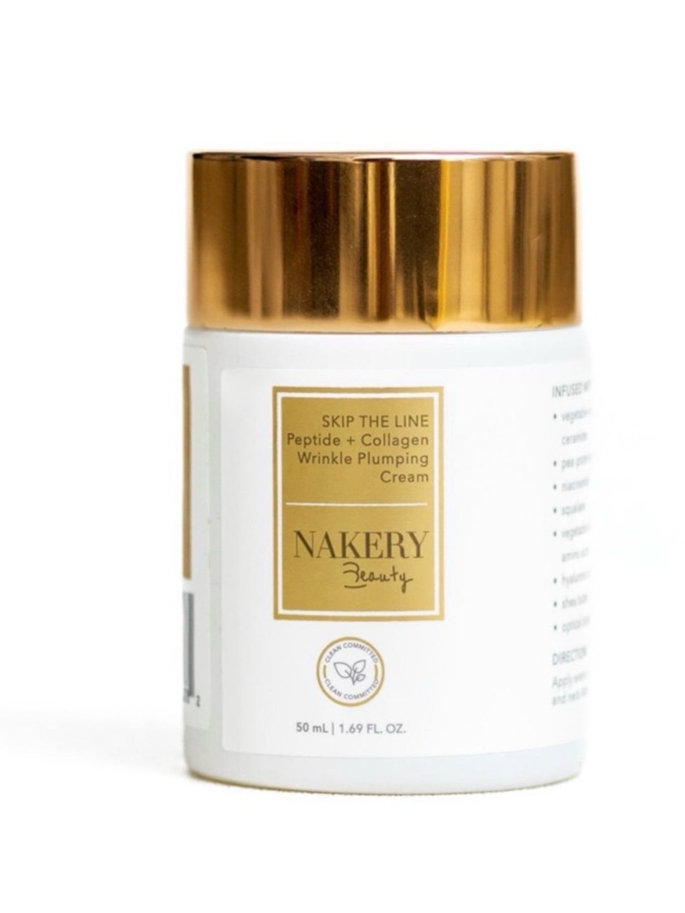Nakery Beauty Skip the Line Peptide + Collagen Anti-Aging Cream NEW
